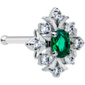 BodyCandy 20G 1/4 Green Gem Ornate Art Deco Nose Bone — main product shot