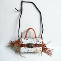 Genuine Leather and Cowhide Fringe Wristlet/Crossbody