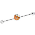 BodyCandy 14G Sweet Orange Fruit Flower Industrial Barbell 38mm — main product shot