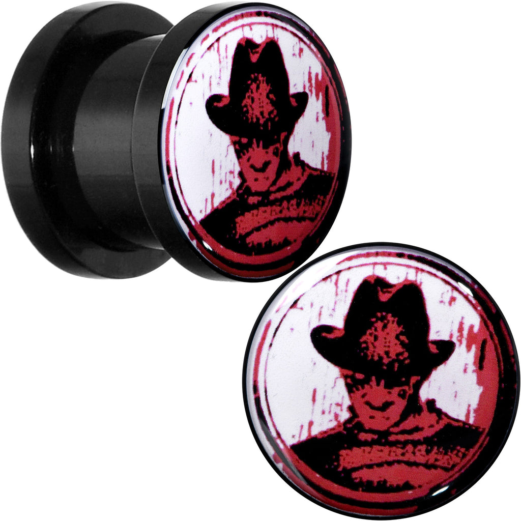 BodyCandy Licensed Nightmare on Elm Street Black Freddy Screw Fit Plug Set — size reference