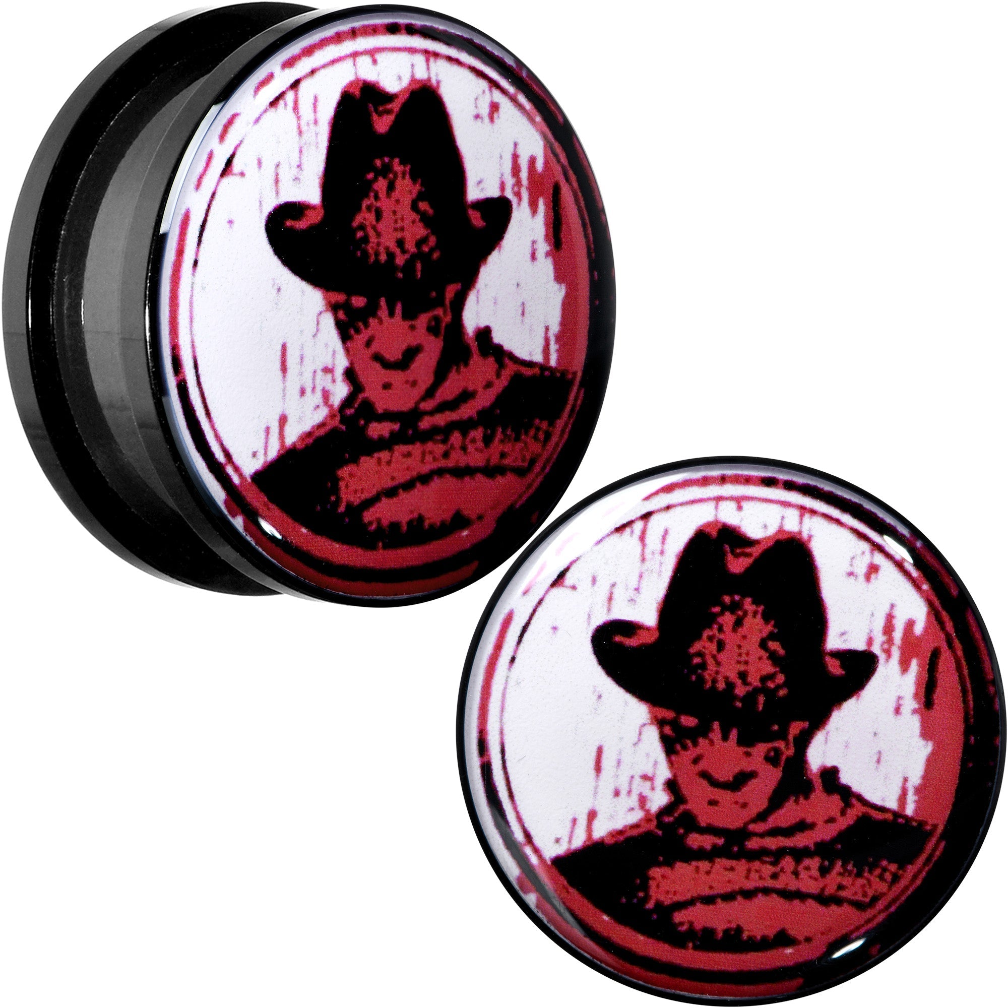 BodyCandy Licensed Nightmare on Elm Street Black Freddy Screw Fit Plug Set — feature highlight
