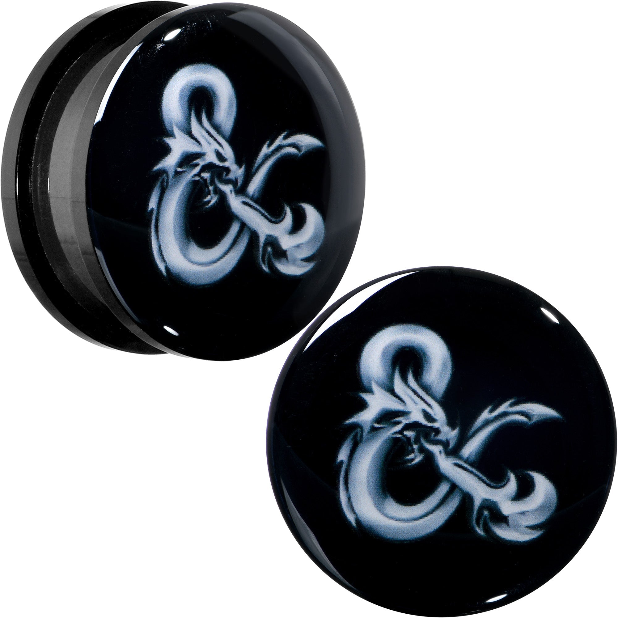 BodyCandy Licensed Dungeons & Dragons Ampersand Black Screw Fit Plug Set — fabric or material detail