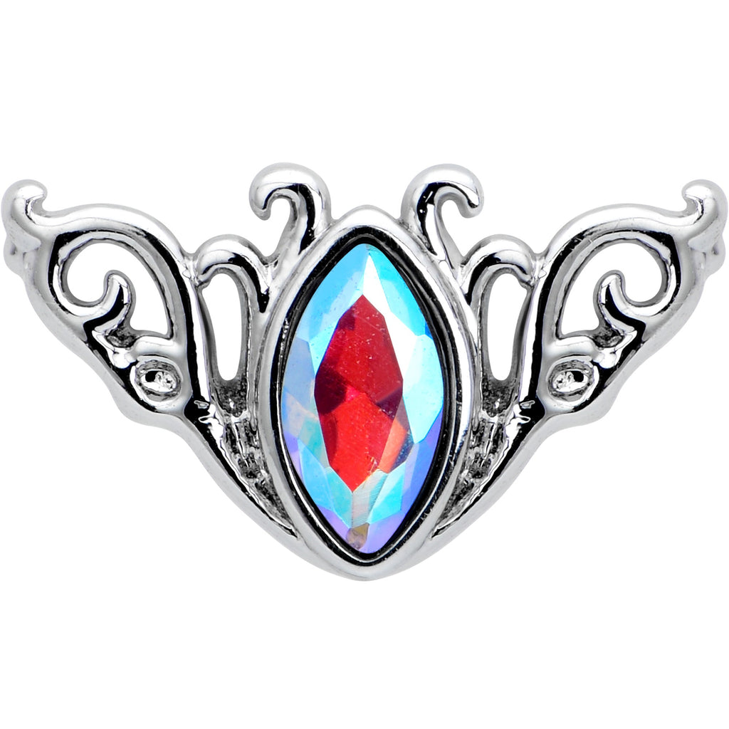 BodyCandy 20G 7mm Aurora Gem Deco Waves L Shape Nose Ring — lifestyle context