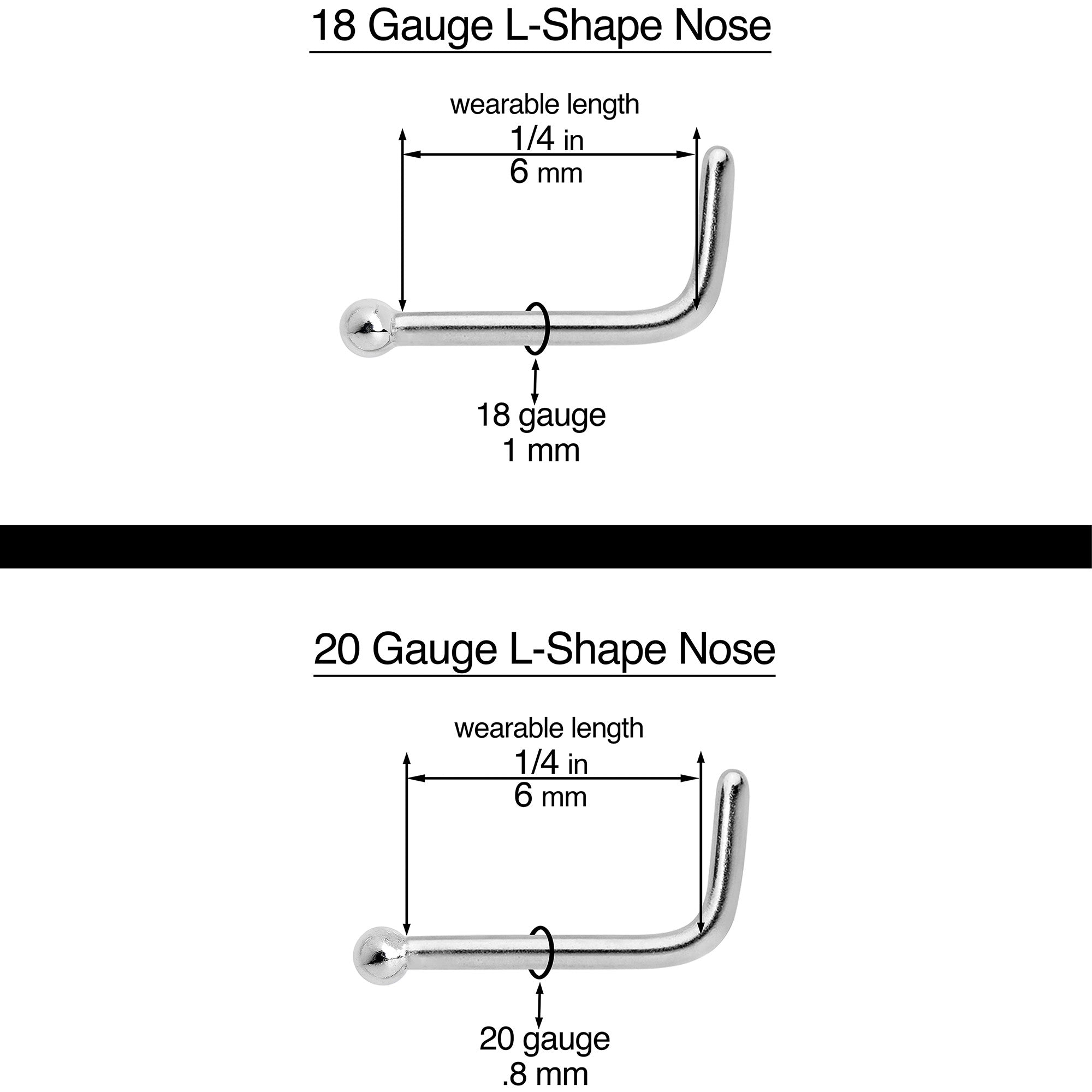 BodyCandy 20G 7mm Pink Gem Rosy Fashion Flamingo L Shape Nose Ring — alternative angle