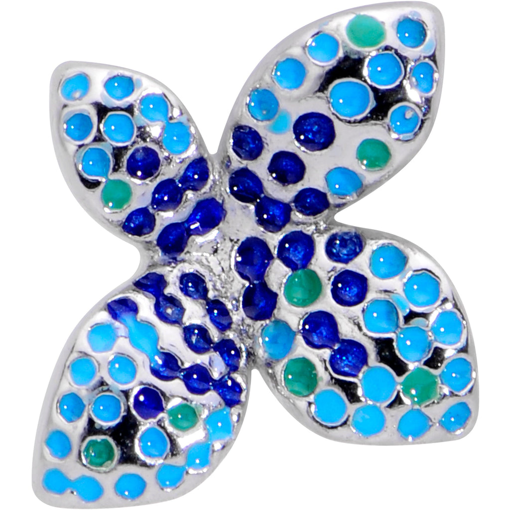 BodyCandy 16G 5/16 Glamour Butterfly Labret Monroe Tragus — detail close-up