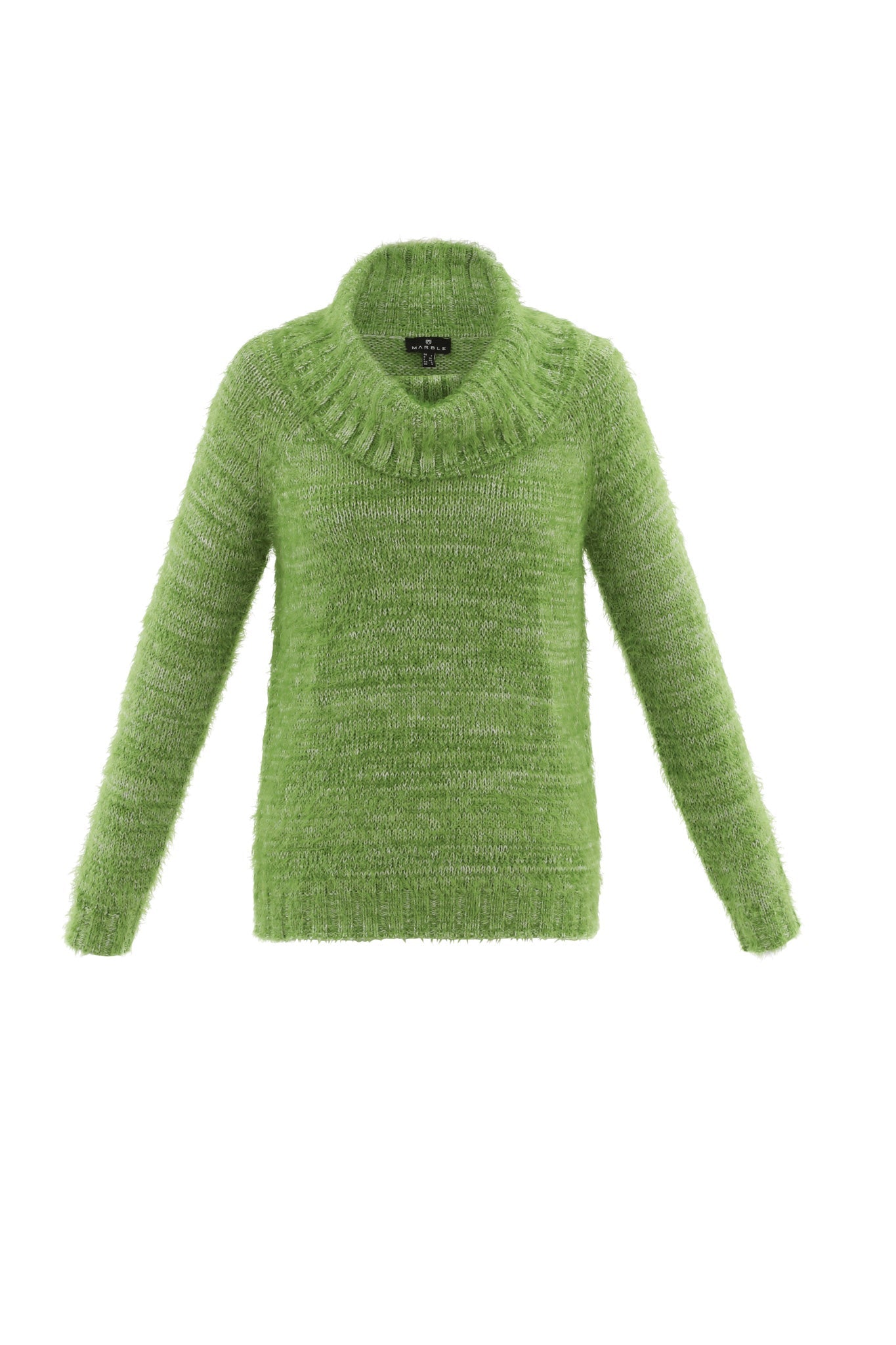 KADOU BOUTIQUE Cowl Neck Cozy Sweater — detail close-up
