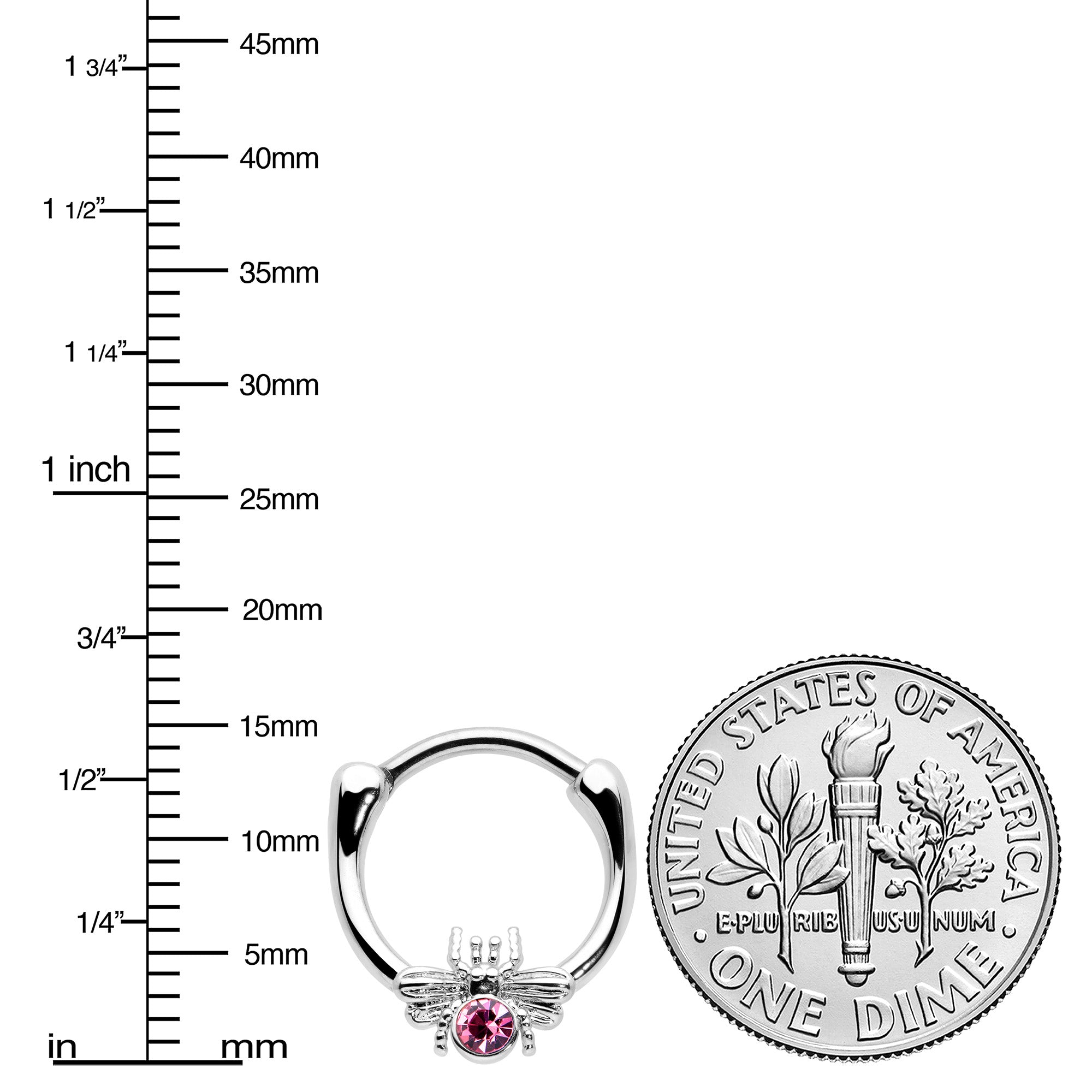 BodyCandy 16G 5/16 Pink Gem Ultra Fly Cartilage Clicker — lifestyle context