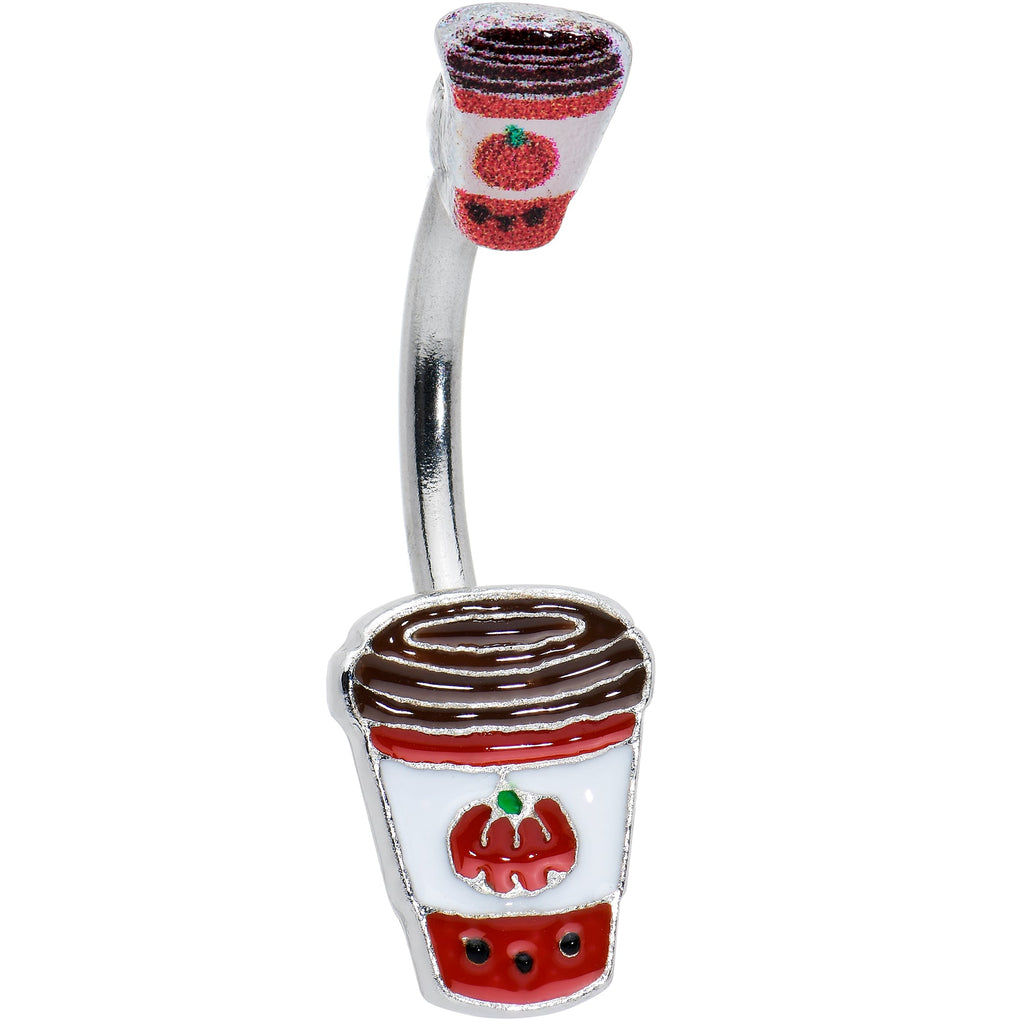 BodyCandy Sweet Pumpkin Latte Autumn Double Mount Belly Ring — main product shot