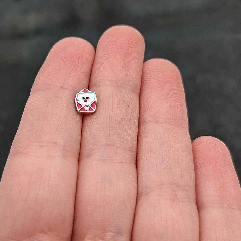 BodyCandy 16G 1/4 Sweet Love Letter Valentine Cartilage Tragus Earring — size reference