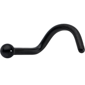18G 1/4 Black ASTM F-136 Implant Grade Titanium Ball End Left Side Nose Screw