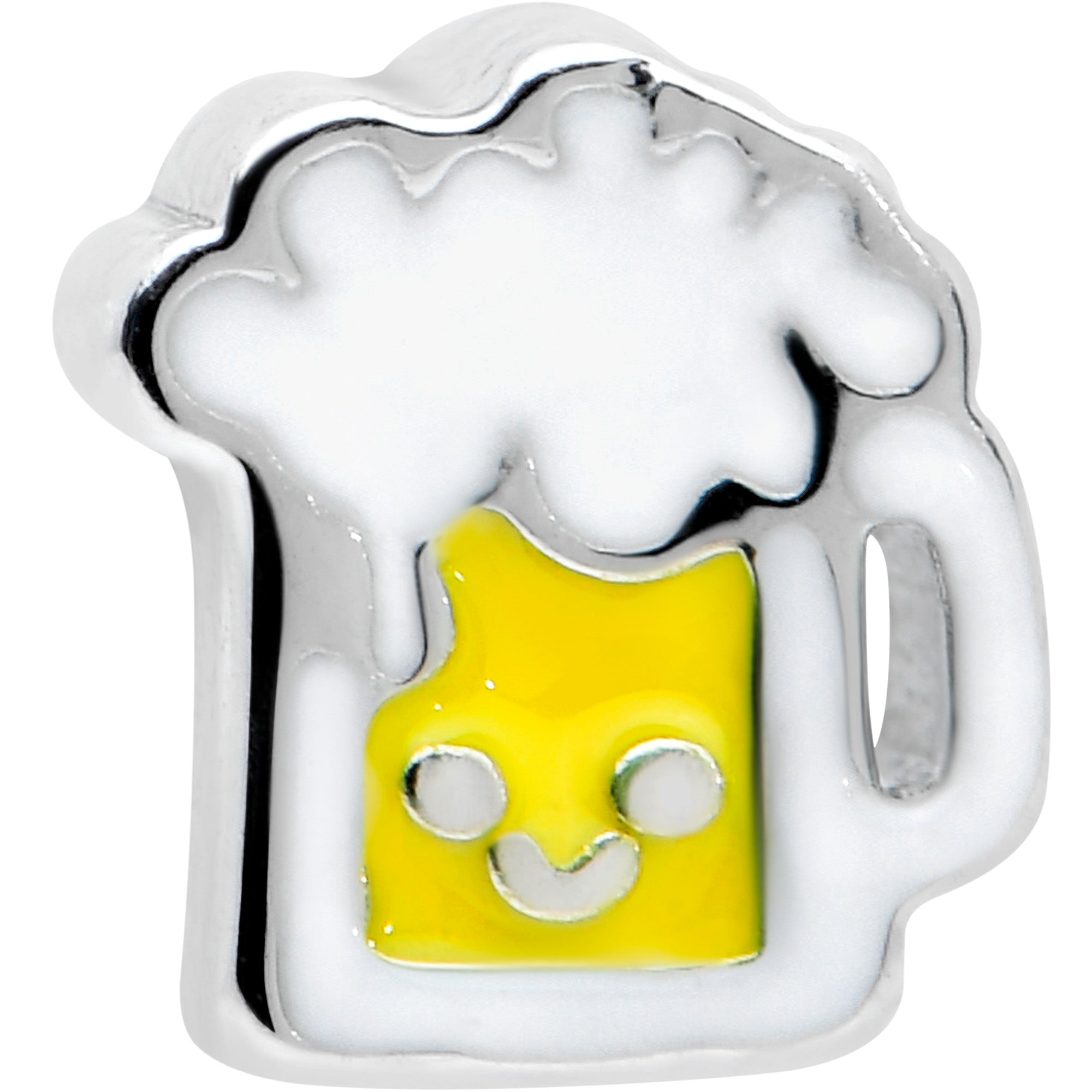 BodyCandy 16G 1/4 Sweet Happy Beer St Patricks Cartilage Tragus Earring — detail close-up
