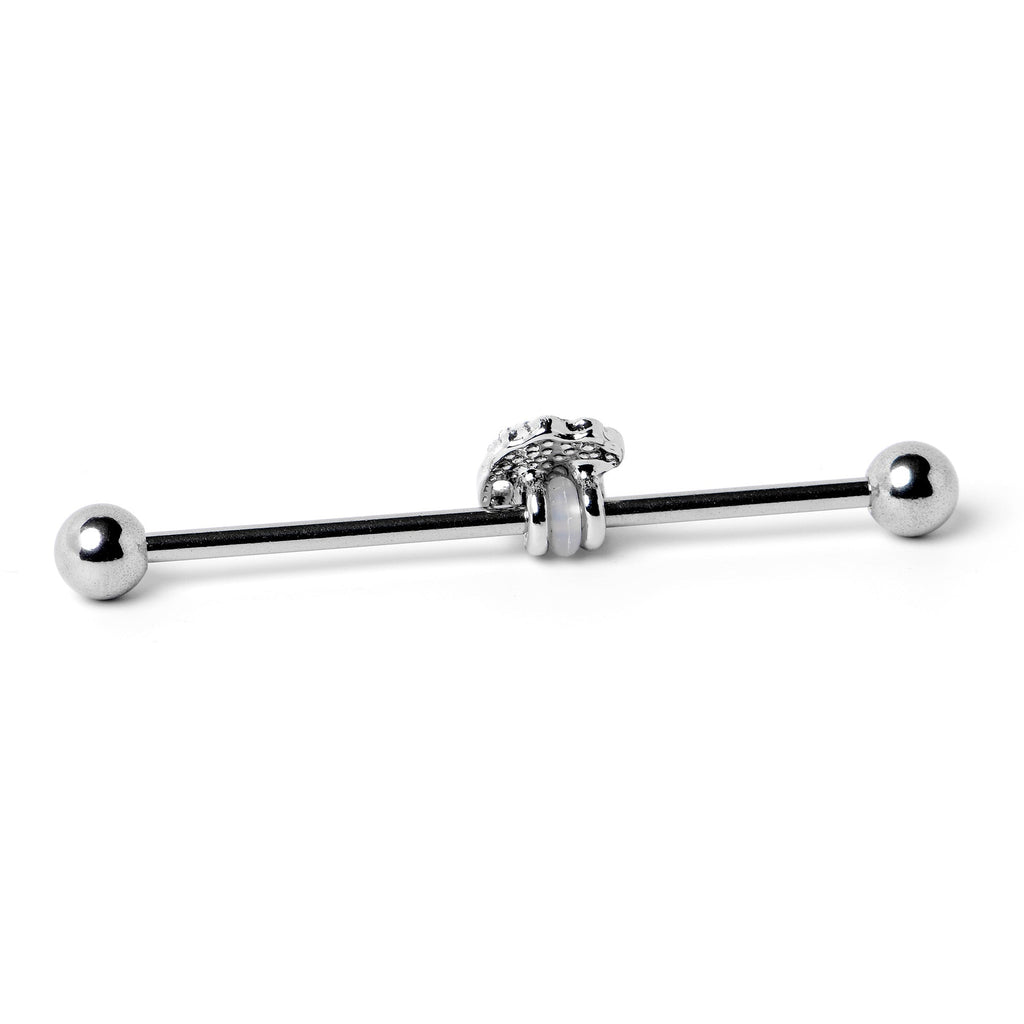 BodyCandy 14G Sweet Happy Green Beer St Patricks Industrial Barbell 38mm — back view