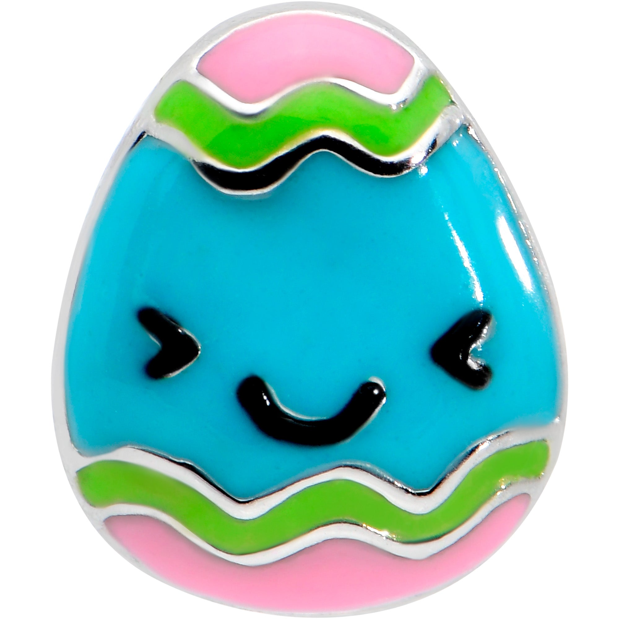 BodyCandy 16G 5/16 Celebration Easter Egg Cartilage Tragus Earring — detail close-up