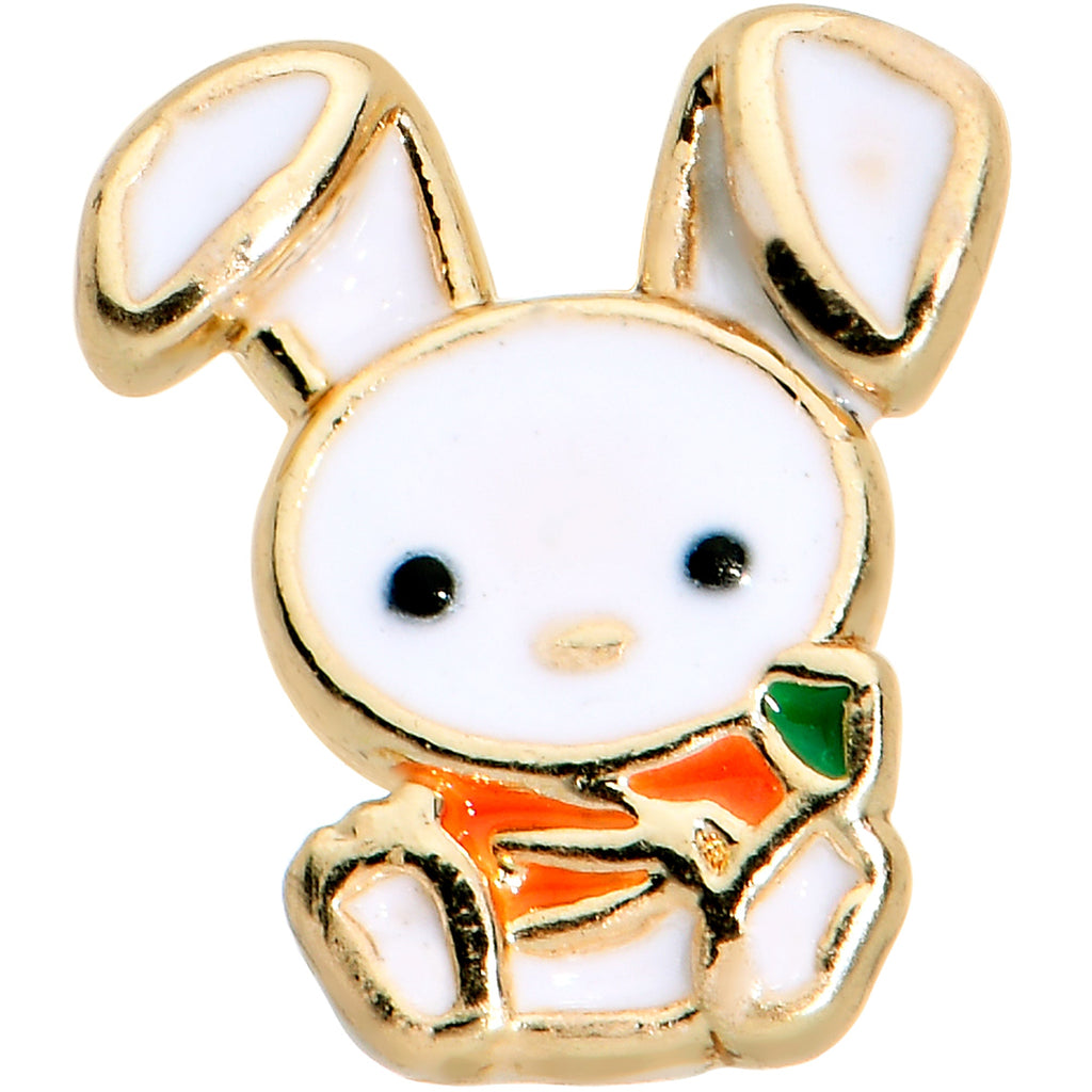 BodyCandy 20G 7mm Gold Tone Cutie Easter Bunny L Shape Nose Ring — lifestyle context