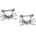 BodyCandy 14G 9/16 Captivating Spider Dangle Nipple Shield Set — main product shot