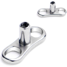16G 2.5mm Rise Center Post Implant Grade Titanium Dermal Anchor Base