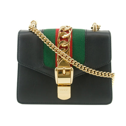 Bolt Boutique Gucci Black Sylvie  Small Chain Shoulder Bag #7691 — main product shot