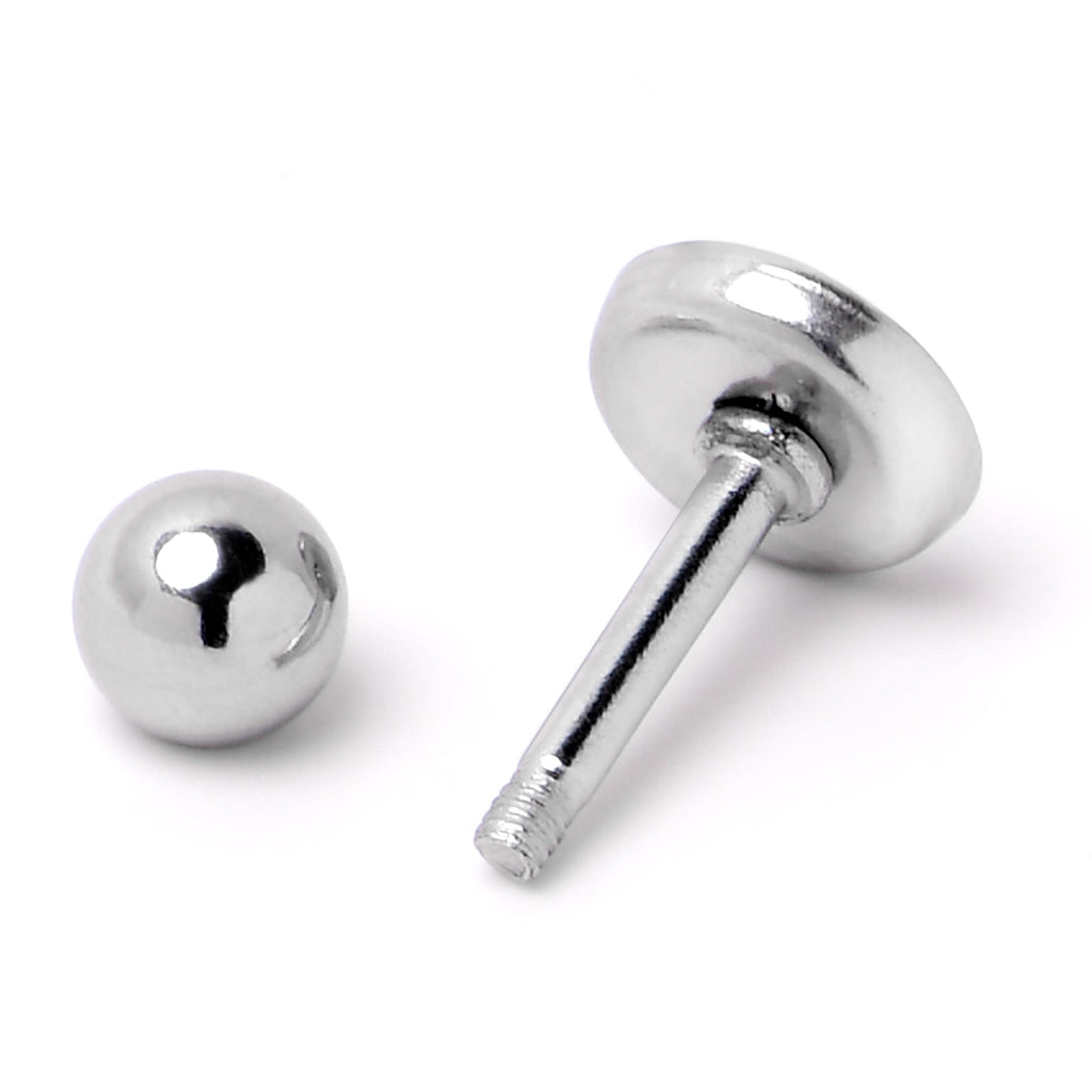 BodyCandy 16G 1/4 Heart Flag Patriotic Cartilage Tragus Earring — in-use photo