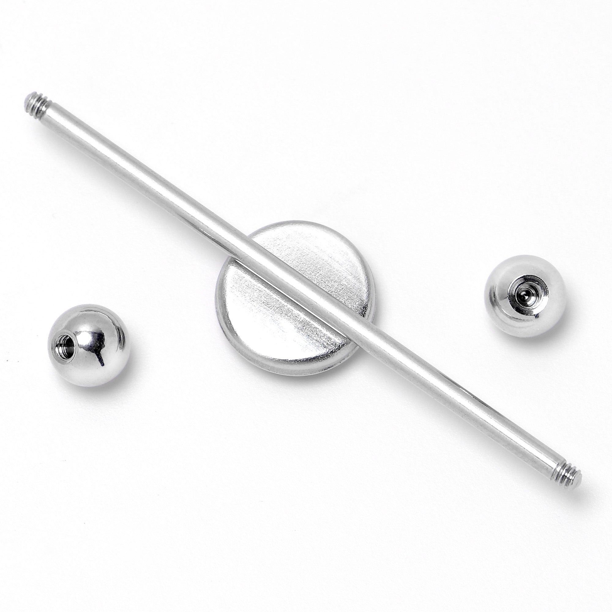 BodyCandy 14G Heart Flag Patriotic Industrial Barbell 38mm — alternative angle