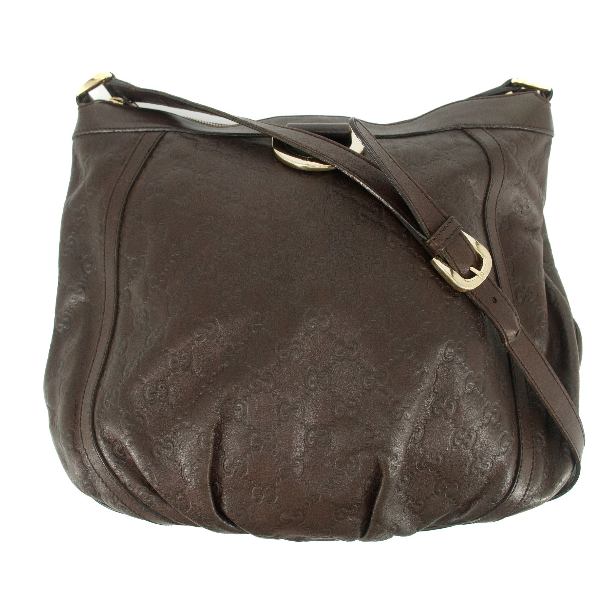 Bolt Boutique Gucci Brown Abby Guccisima Leather Crossbody Bag #7706 — main product shot