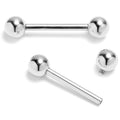 BodyCandy 14G 9/16 Classic Internally Threaded Barbell Nipple Ring Set — main product shot