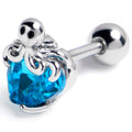 BodyCandy 16G 1/4 Blue Gem Octopus Heart Cartilage Tragus Earring — main product shot