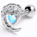 BodyCandy 16G 1/4 Aurora Gem Woven Moon Star Cartilage Tragus Earring — main product shot