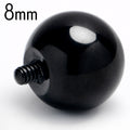BodyCandy 14G 8mm Black Replacement Ball End Internally Threaded Jewelry — main product shot