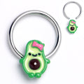 BodyCandy 16G 3/8 Cutie Avocado BCR Captive Ring — main product shot