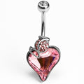 BodyCandy Clear Pink Gem Strawberry Love Belly Ring — main product shot