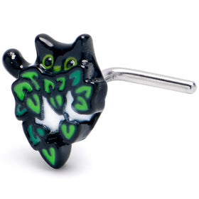 20G 7mm Pouncing Cat L Shape Nose Ring