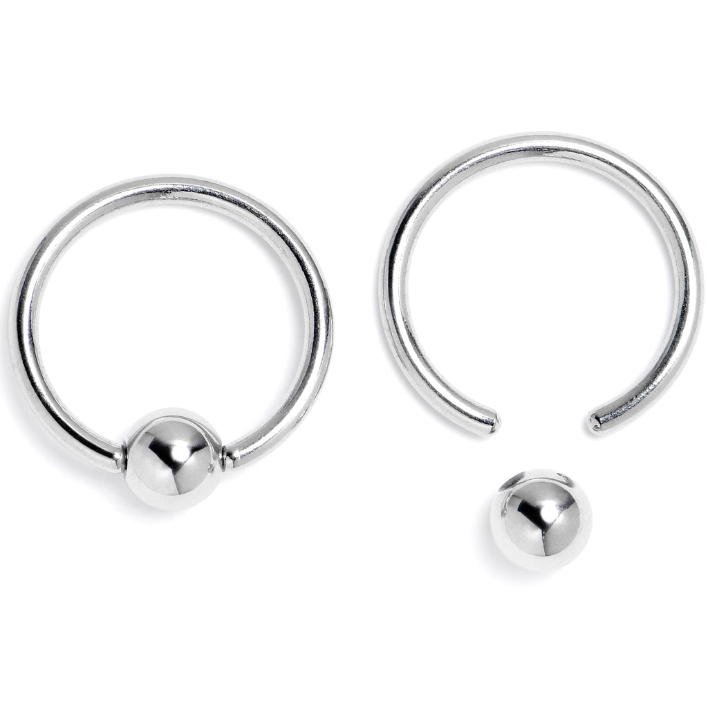 BodyCandy 16G 3/8 Crescent Moon BCR Captive Ring Set of 4 — lifestyle context