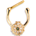 BodyCandy 16G 5/16 Vitrail Gem Gold Tone Blossom Bloom Cartilage Clicker — main product shot