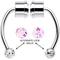 BodyCandy Pink Gem Magnetic Septum Ring Horseshoe Non-Pierced Fake Nose Ring — main product shot