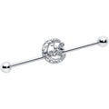 BodyCandy 14G Clear Gem Lunar Dragonfly Industrial Barbell 38mm — main product shot
