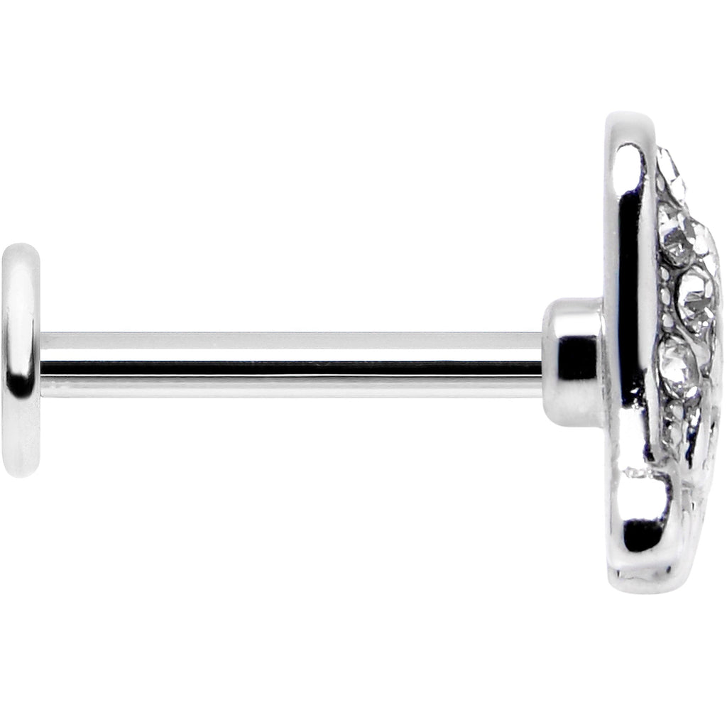 BodyCandy 16G 5/16 Clear Gem Heavenly Heart Angel Wing Pink Labret Tragus — lifestyle context