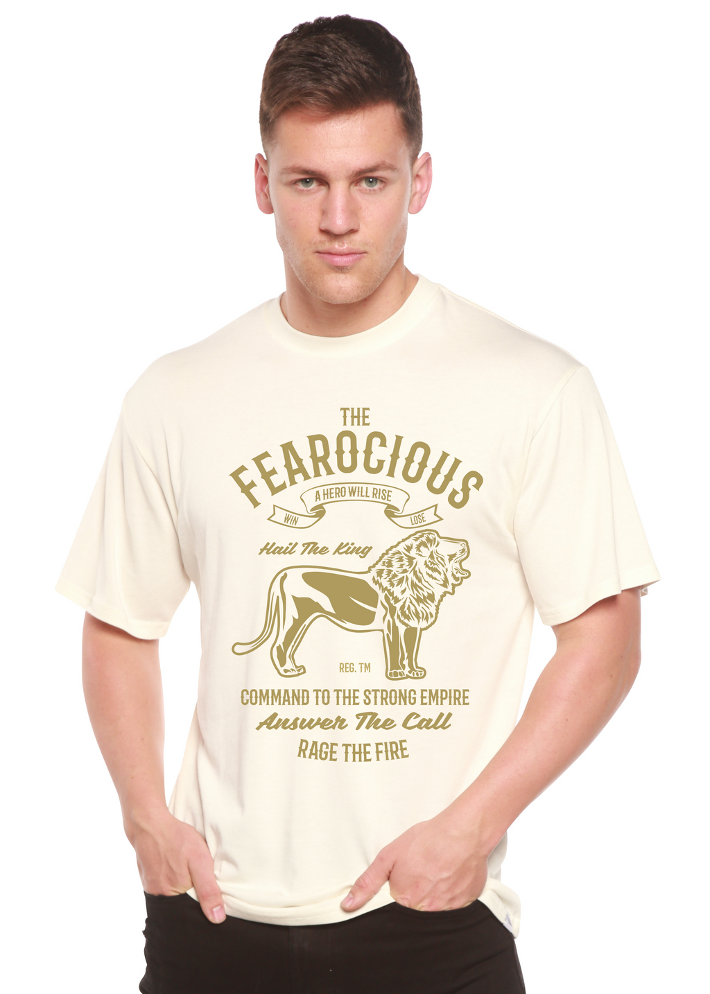 Spun Bamboo The Fearocious Spun Bamboo® Men's Bamboo Viscose/Organic Cotton Short Sleeve Graphic T-Shirt — lifestyle context