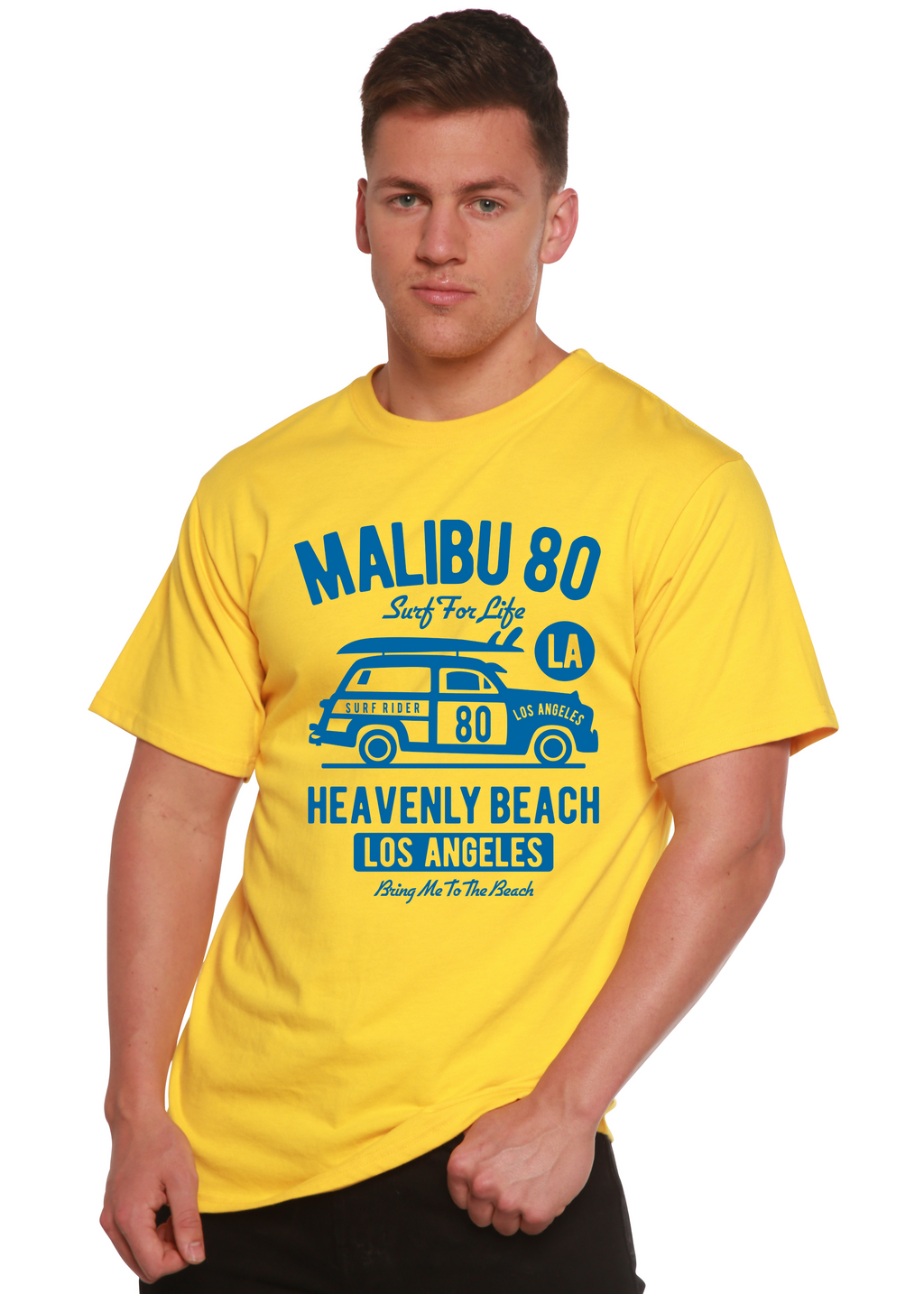 Spun Bamboo Malibu 80 Men's Bamboo Viscose/Organic Cotton Short Sleeve Graphic T-Shirt — main product shot
