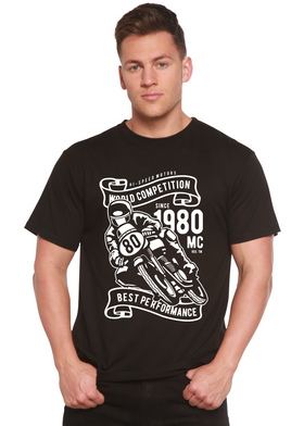 World Competition Men's Bamboo Viscose/Organic Cotton Short Sleeve Graphic Graphic T-Shirt