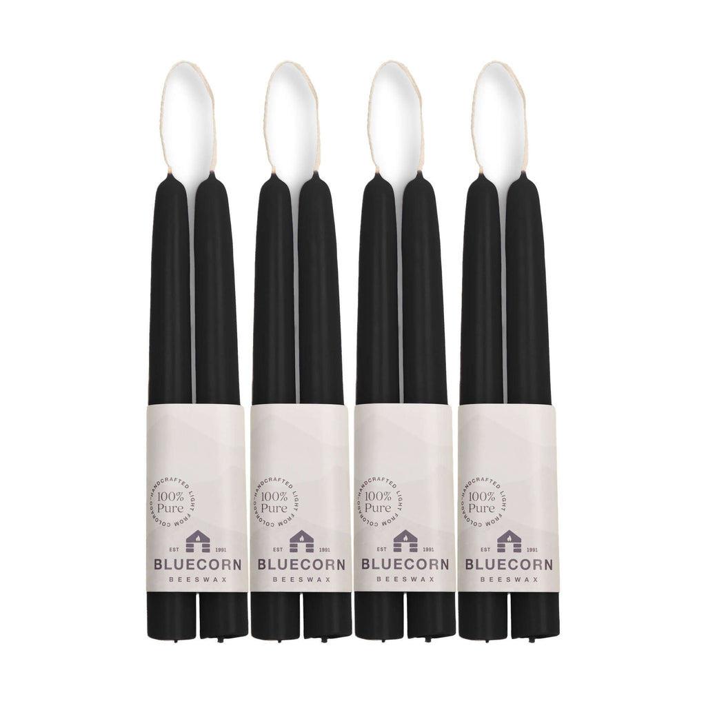 Bluecorn Candles Hand-Dipped Beeswax Taper Candles - Bulk 4-Pair Bundle — color detail
