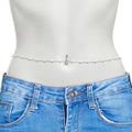 BodyCandy Clear CZ Gem Innocent Glam Faux Pearl Belly Ring Belly Chain — main product shot