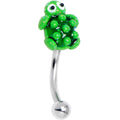 BodyCandy 16G 5/16 Texture Turtle Curved Eyebrow Ring — main product shot