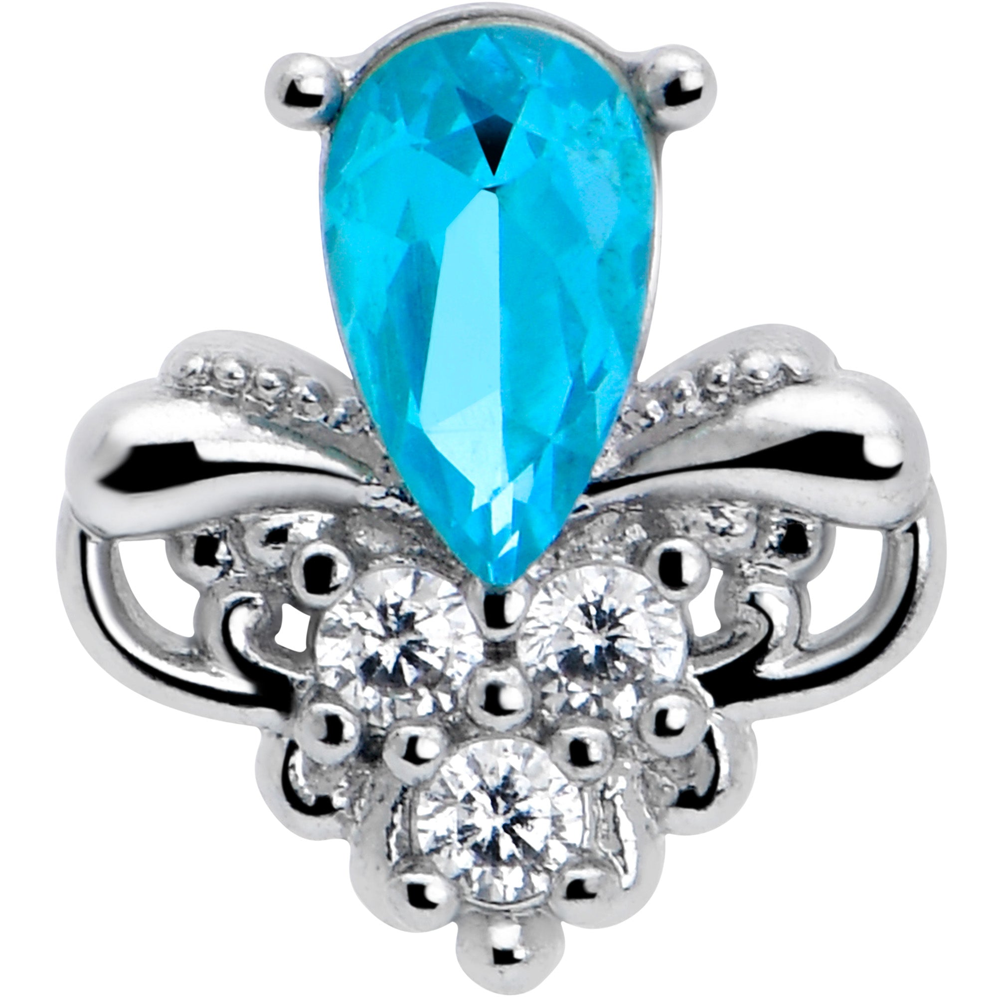 BodyCandy 16G 1/4 Blue Gem Style Simplicity Cartilage Tragus Earring — lifestyle context