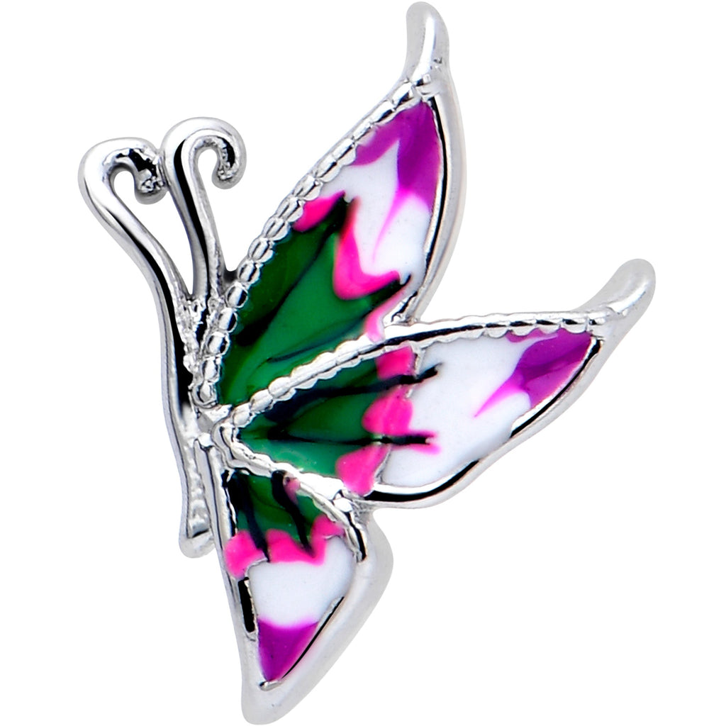 BodyCandy 16G 5/16 Profile Butterfly Labret Monroe Tragus — lifestyle context