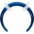 BodyCandy Stainless Steel Crescent Pincher Septum Ring - 14G and 16G — side view