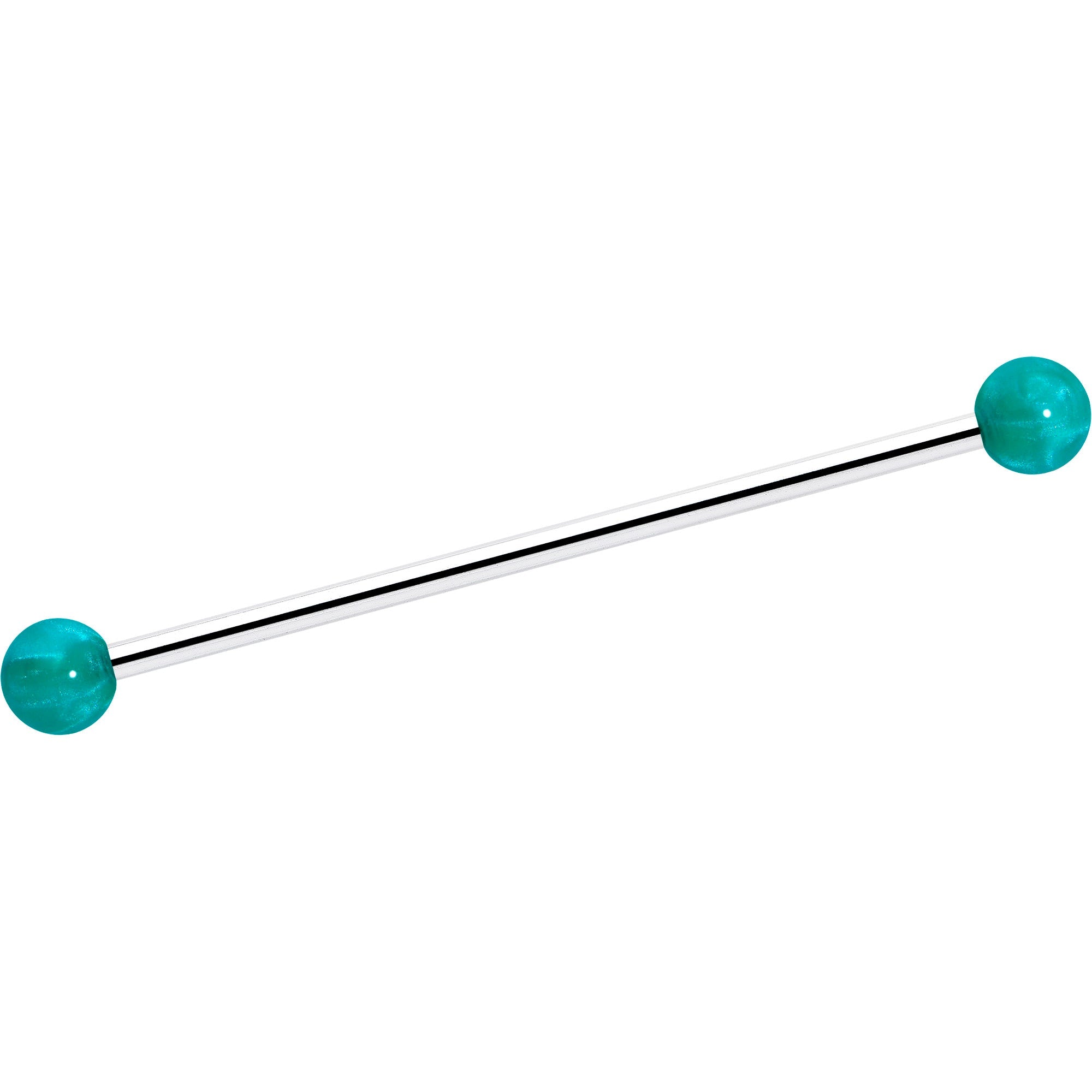 BodyCandy 14G Color Acrylic Ball Industrial Barbell 38mm — comparison shot