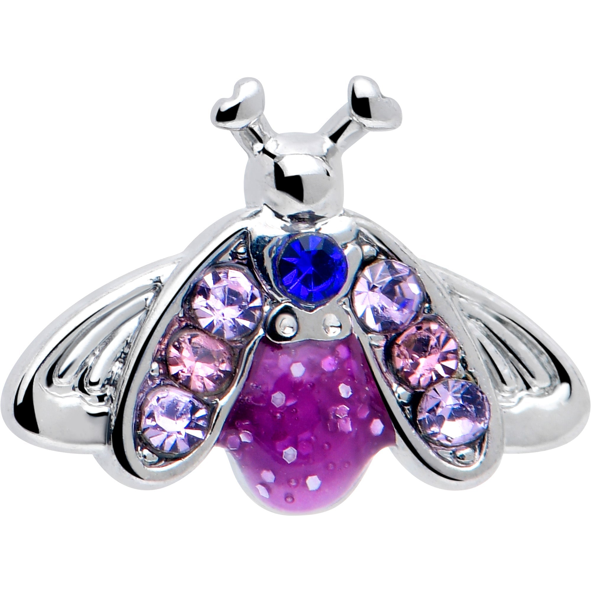BodyCandy 16G 1/4 Pink Blue Gem Beautiful Insect Cartilage Tragus Earring — lifestyle context