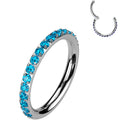 BodyCandy 18G Micro Gem Titanium Hinged Nose Hoop — size reference