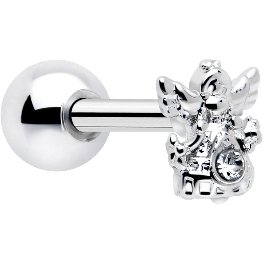 BodyCandy 16G 1/4 Clear CZ Gem Fabulous Angel Cartilage Tragus Earring — main product shot