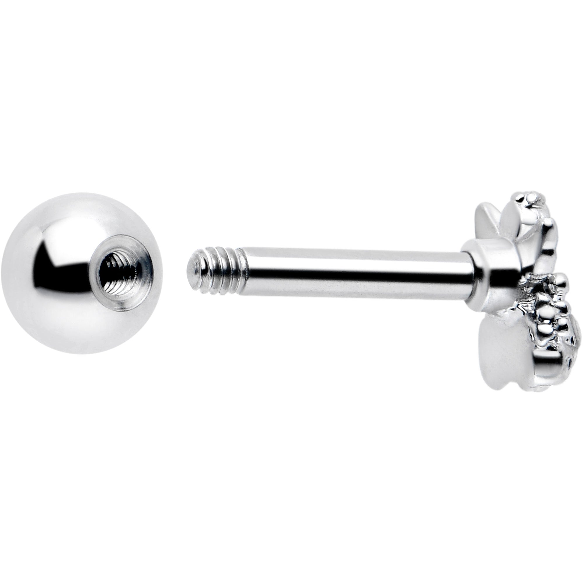 BodyCandy 16G 1/4 Clear CZ Gem Fabulous Angel Cartilage Tragus Earring — lifestyle context